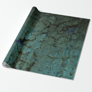 Antike Vintage Dunkelgrün Grunge Textur Geschenkpapier