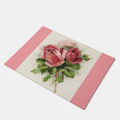 Antike Vintage florale Rose Fußmatte (Schrägansicht)