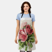 Antike Vintage florale Rose Schürze (Getragen)