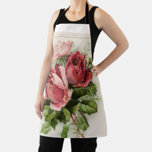 Antike Vintage florale Rose Schürze