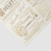 Antike Vintage französische Werbung Ephemera Beige Seidenpapier (Detail)