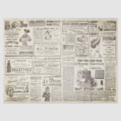 Antike Vintage französische Werbung Ephemera Beige Seidenpapier (Vorderseite)