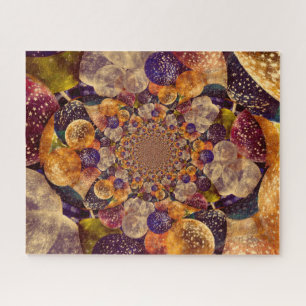 Antike Vintage-Gold-Purple-Abstrakte-Ballonfiguren Puzzle