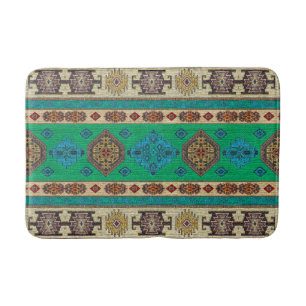 Antike Vintage Grün Blaue Kilim Türkische Badematte