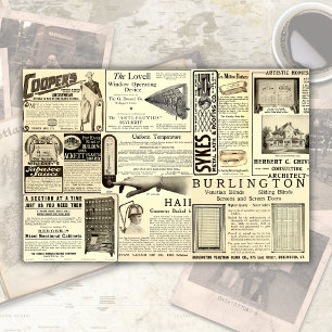 Antike Vintage Handelsstipendien Ephemera Seidenpapier