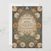 Antike Vintage Hochzeit im Jugendstil Einladung (Vorderseite)