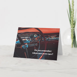 Antike Vintage Klassiker Auto Mann Lustige Geburts Karte