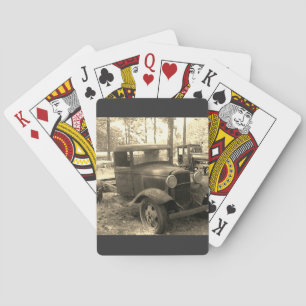 Antike, Vintage, klassische Auto Spielkarten