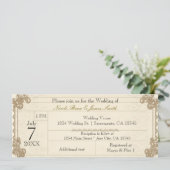 Antike Vintage Lacy Elegante Hochzeitsfeiern Einladung (Stehend Vorderseite)