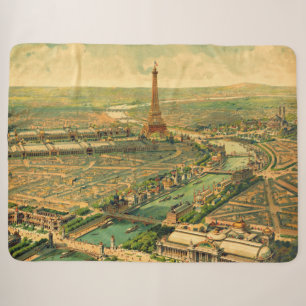 Antike Vintage Luftbild Paris Druck Sherpadecke