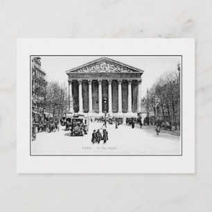Antike Vintage Paris Rue Royale Madeleine Kirche Postkarte