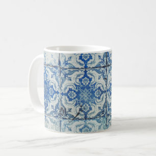 Antike vintage portugiesische Fliesenmuster - Azul Kaffeetasse