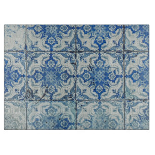 Antike vintage portugiesische Fliesenmuster - Azul Schneidebrett