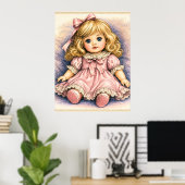 Antike Vintage-Puppe Poster (Heimbüro)