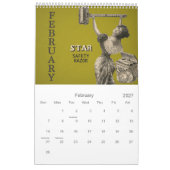 Antike Vintage-Rasur für moderne Männer in farbenf Kalender (Feb 2027)