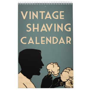 Antike Vintage-Rasur für moderne Männer in farbenf Kalender