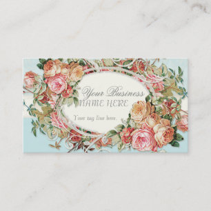 Antike Vintage-Rosen Blumenstrauß Moderne Schwünge Visitenkarte