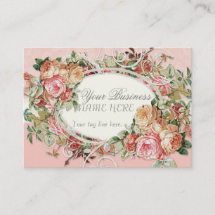Antike Vintage-Rosen Blumenstrauß Moderne Schwünge Visitenkarte