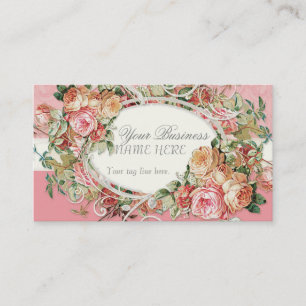 Antike Vintage-Rosen Blumenstrauß Moderne Schwünge Visitenkarte