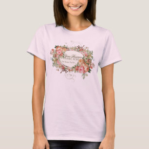 Antike Vintage-Rosen Florale Bouquet Moderne Schwü T-Shirt