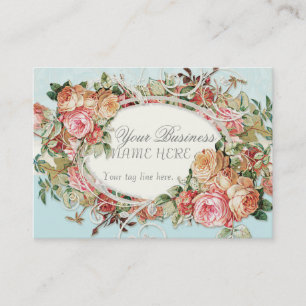 Antike Vintage-Rosen Florale Bouquet Moderne Schwü Visitenkarte