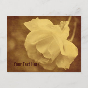 Antike Vintage-Rosenblume individuell anpassbare P Postkarte