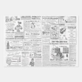 Antike Vintage Schwarz-weiße französische Werbung Geschenkpapier Set (Vorderseite 3)