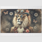 Antike Vintage Steampunk Lion Decoupage Seidenpapier (Vorderseite)