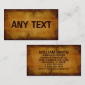 Antike Visitenkarte (Vorne/Hinten)