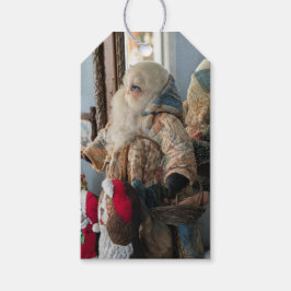 Antike Volkskunst-Weihnachtsmann-Fotografie  Geschenkanhänger