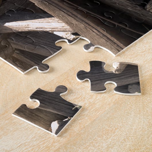 Antike Wagenräder aus Holz Puzzle (Seite)