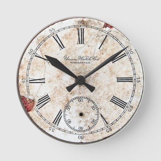Antike Wall-Uhr Runde Wanduhr (Vorderseite)