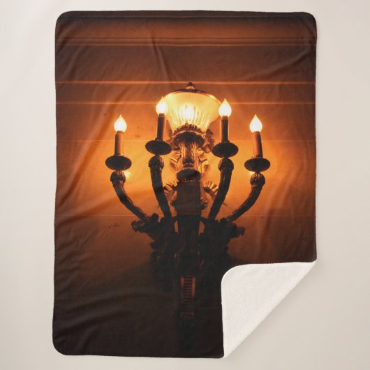 Antike Wandleuchte Sherpadecke (Vorderseite)