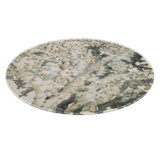 Antike Wasserfarbenkoralle Schneidebrett (Ecke)