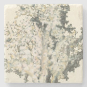 Antike Wasserfarbenkoralle Steinuntersetzer (Vorderseite)