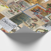 Antike Weihnachts-Ephemera-Collage Decoupage Geschenkpapier (Ecke)