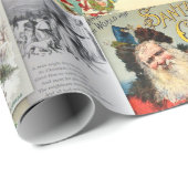 Antike Weihnachts-Ephemera-Collage Decoupage Geschenkpapier (Rolleneckpunkt)
