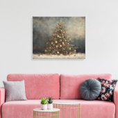 Antike Weihnachtsbaum Wall Art - Moody print. Leinwanddruck (Insitu (Wohnzimmer))