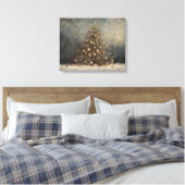 Antike Weihnachtsbaum Wall Art - Moody print. Leinwanddruck (Insitu (Schlafzimmer))