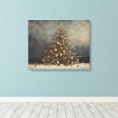 Antike Weihnachtsbaum Wall Art - Moody print. Leinwanddruck (Insitu (Holzboden))