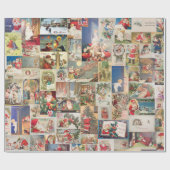 Antike Weihnachtsfeiertage Grußkarten Muster Geschenkpapier (Flach)