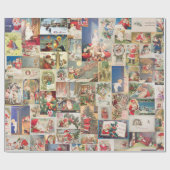 Antike Weihnachtsfeiertage Grußkarten Muster Geschenkpapier (Flach)