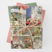 Antike Weihnachtsfeiertage Grußkarten Muster Geschenkpapier Set (Beispiel)