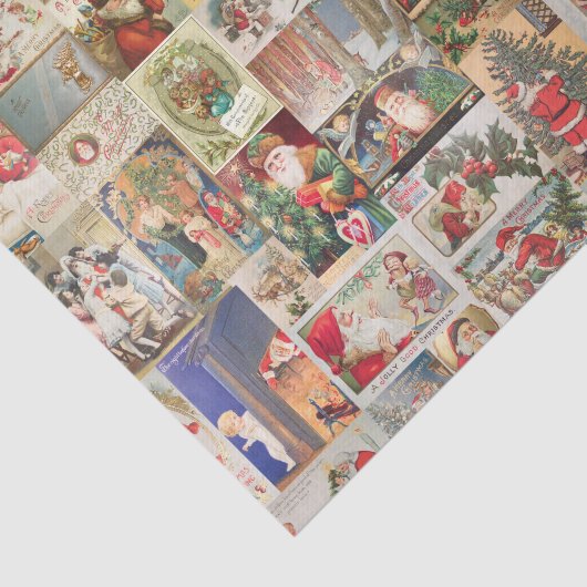 Antike Weihnachtsfeiertage Grußkarten Muster Seidenpapier (Ausschnitt)