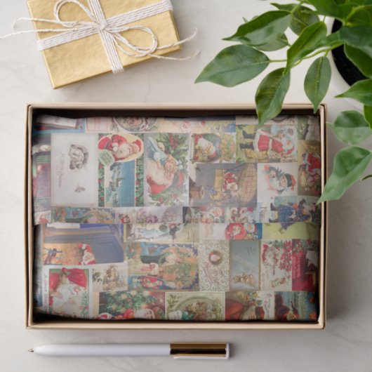 Antike Weihnachtsfeiertage Grußkarten Muster Seidenpapier (Geschenk)