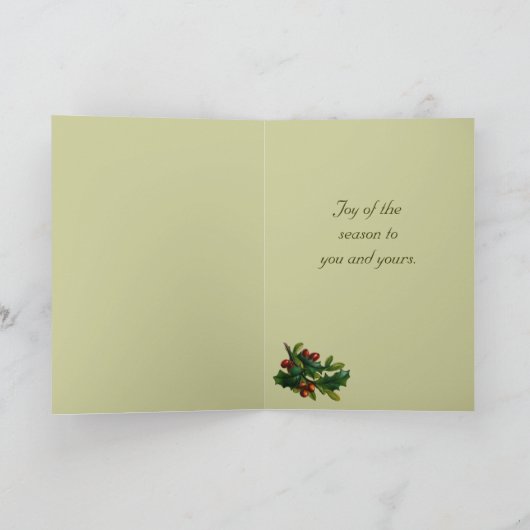 Antike Weihnachtskarte Feiertagskarte (Innenseite)