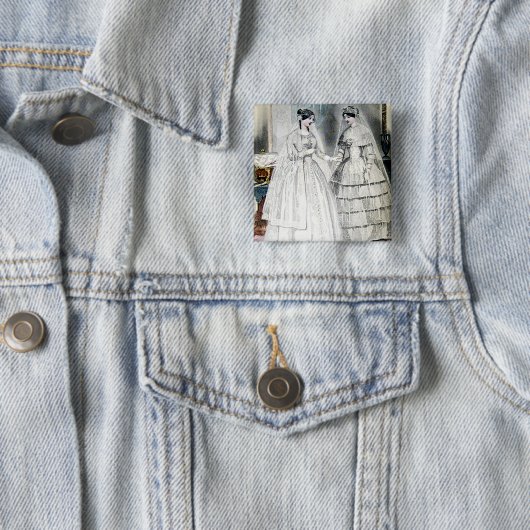 Antike weiße Hochzeitskleider Button (Beispiel)