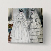 Antike weiße Hochzeitskleider Button (Vorderseite)