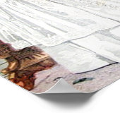 Antike weiße Hochzeitskleider Poster (Ecke)