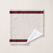 Antike weiße Poinsettia mit weihnachtlicher Vegeta Badhandtuch Set (Waschlappen)